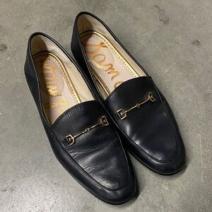 Sam Edelman leather loafers flats slip on black 10.5 / 40.5